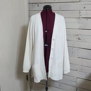Vintage Yarnworks Ribbed Cardigan Size Large Oversized